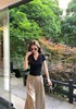 韩国东大门 V领交叉收腰显瘦短款设计感针织上衣 商品缩略图4
