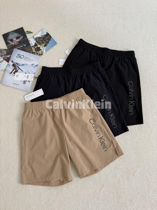 CK运动26夏男松紧腰印花logo跑步健身训练速干运动短裤 商品图2