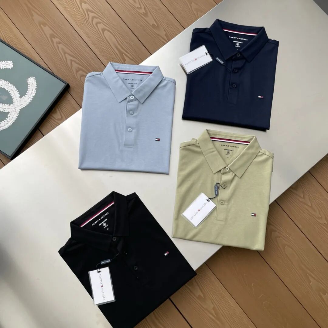 Tommy 无痕丝棉混纺短袖POLO衫