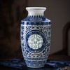 富玉呈祥丨富玉呈祥富玉陶瓷手绘青花寿字玲珑花瓶家居客厅卧室仿古陶瓷器摆件 手绘寿字玲珑瓶 商品缩略图0