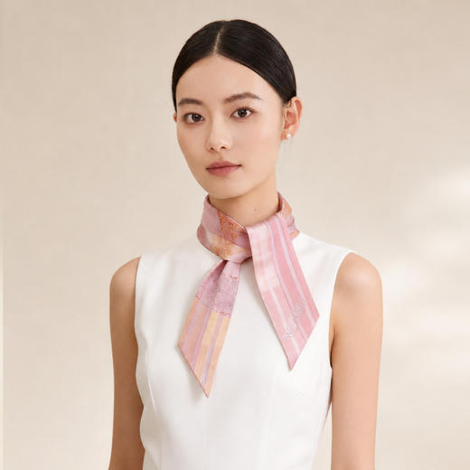 万事利丝巾礼盒（方巾+斜巾）-花韵 商品图0