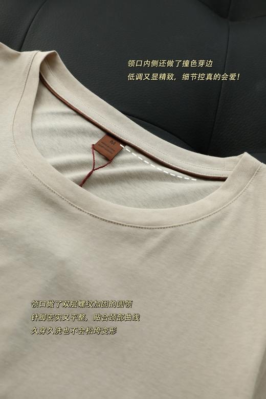  L/P同款天丝亚麻超轻薄圆领短袖T恤 商品图12