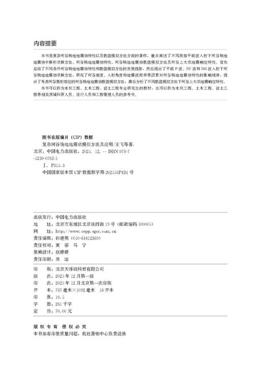 复杂河谷场地地震动模拟方法及应用 商品图3
