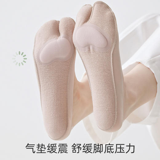 足之文也 分趾船袜 女夏季薄款 凉感透气隐形袜 普通款/海绵气垫款 商品图6