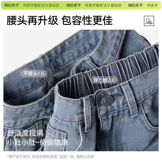 （☀️夏日狂欢）「棉的美学」复古阔腿牛仔裤女2025春秋新款高腰显瘦垂感拖地长裤 商品图5
