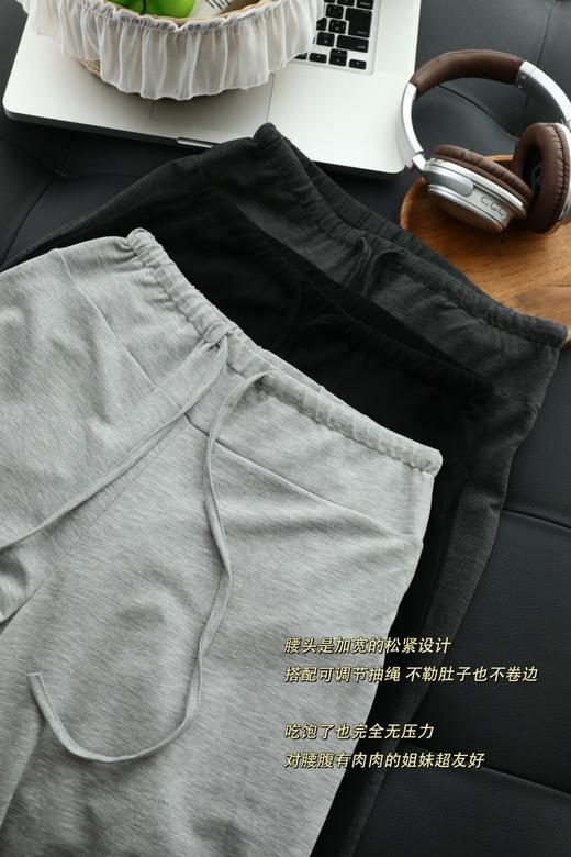裸感lu*系三色高腰阔腿休闲巴适裤 商品图11