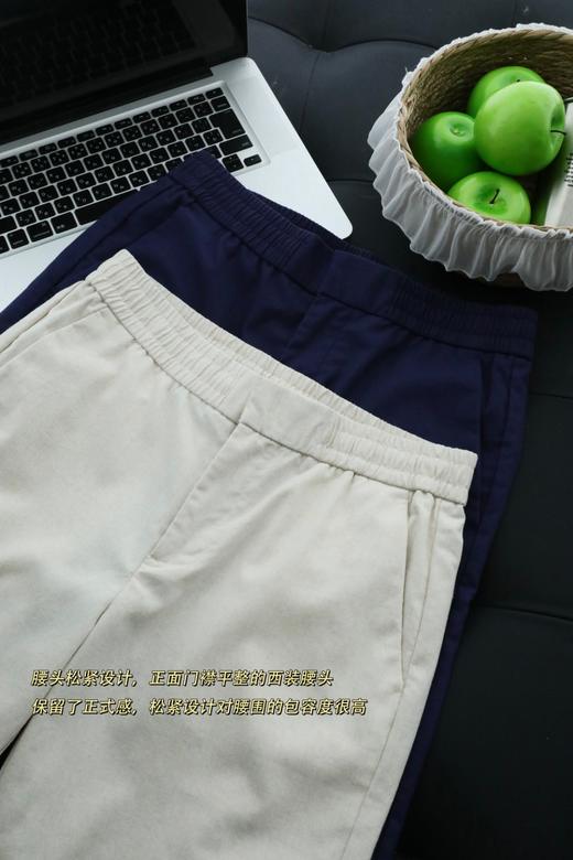 Zeg*n同款男士亚麻松紧腰短裤 商品图11