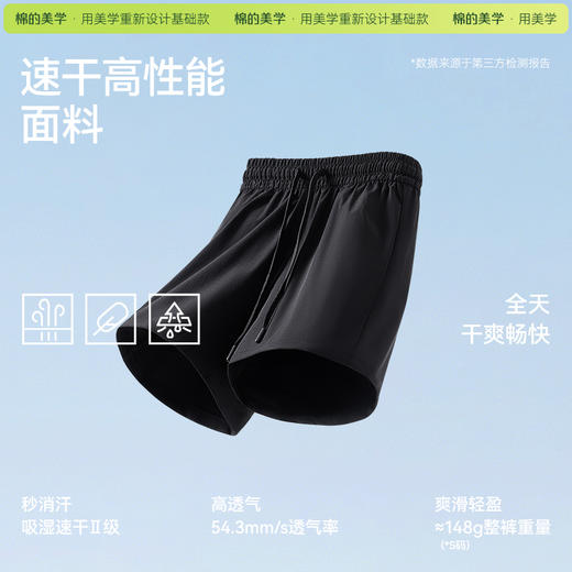 （☀️夏日狂欢）「棉的美学」夏季女款速干短裤透气薄款高腰显瘦运动百搭休闲三分裤 商品图1