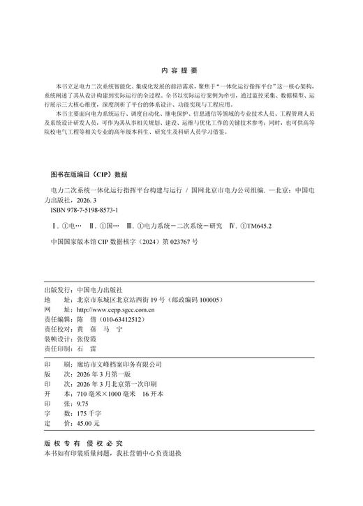 电力二次系统一体化运行指挥平台构建与运行 商品图3