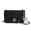 【全新】CHANEL香奈儿CF系列AS5759 B23826 9430526S黑金大mini CF双C调节扣链条包单肩包女士110526TJ26 商品缩略图0