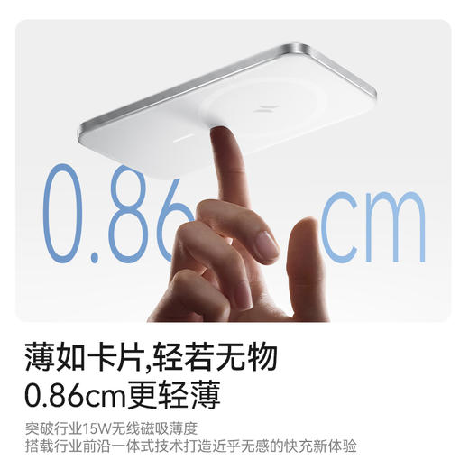【新国标新品】Anker安克 Air 超薄磁吸充电宝 15W真无线快充 5000mAh 3C认证 可上飞机 A1115 商品图5