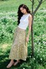 ba*h同款南法小金盏随性慵懒碎花棉质黄色半身裙 商品缩略图0