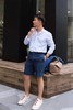 Zeg*n同款男士亚麻松紧腰短裤 商品缩略图4