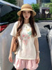 西遇慵懒风印花T恤女2026年夏季新款圆领正肩宽松休闲短袖上衣E0060429 商品缩略图4