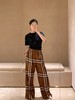 BUR新品  夏季经典高腰直筒格子裤 商品缩略图7