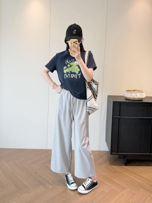 上身直接降温3℃！自带凉感的垂坠速干阔腿裤 商品图8