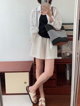 640 女款 夏日亚麻莱赛尔短裤 DK407