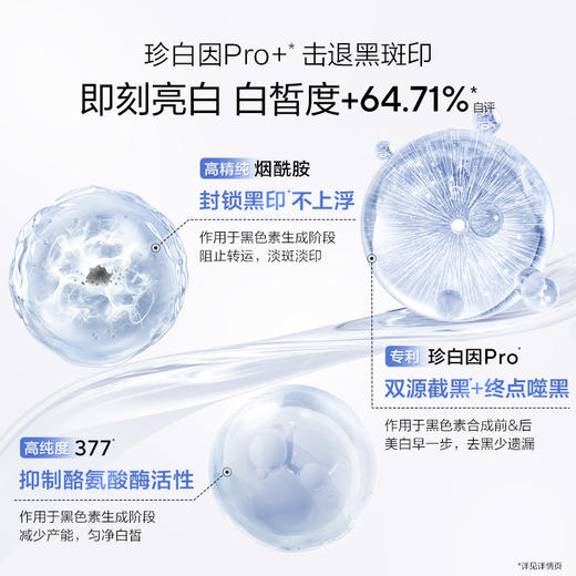 【品牌直发】到手60ml光透亮白匀净精粹液*1+60ml光透亮白匀净精粹乳*1+30ml珍白因精华（新旧包装随机发货）*1+安心小白管10支+礼盒*1+礼袋*1 商品图5