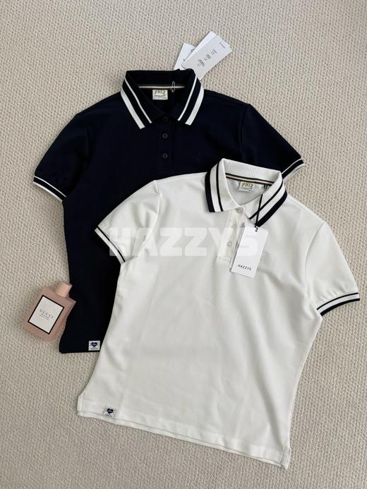 哈吉斯HAZZYS夏季新款Polo衫，女士简约短袖 商品图3