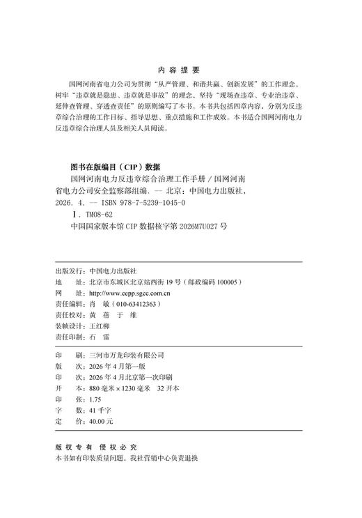 国网河南电力反违章综合治理工作手册 商品图3