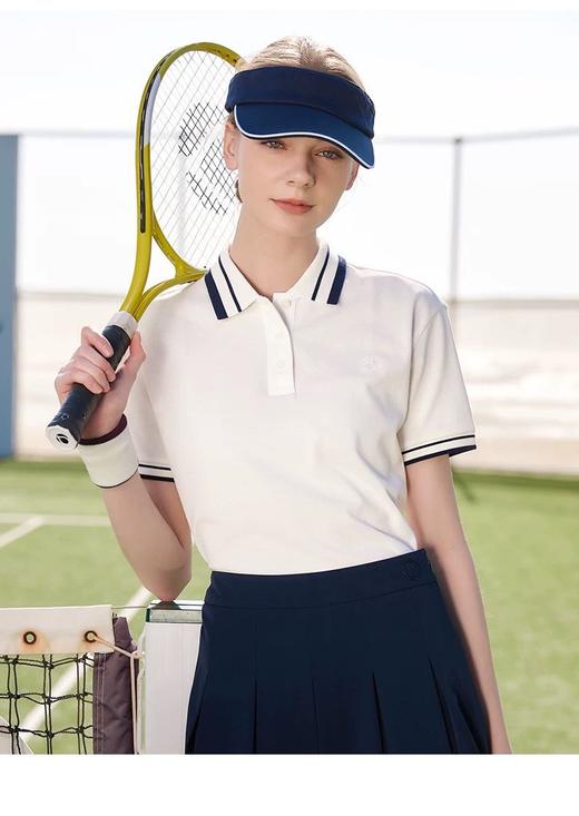 哈吉斯HAZZYS夏季新款Polo衫，女士简约短袖 商品图0