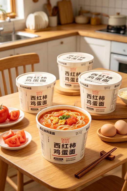 💰19.9到手一箱6桶🍅【食合记西红柿鸡蛋面】汤都喝光光~ ✅浓浓番茄汤酸甜味道足😋开胃不腻口，暖到胃里治愈～ 商品图2