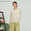 VIVIAN LIU薇薇安刘A2633006春女装新款五分袖满绣小花朵立领衬衫 商品缩略图0