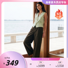 PALUOPO/PL立体压褶高腰直筒阔腿裤简约气质显瘦百搭休闲裤ES260621K 商品缩略图0