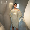 微笑豚豚』桑罗江豚印花桑蚕丝睡裙女长袖家居服可外穿2026新款 商品缩略图3