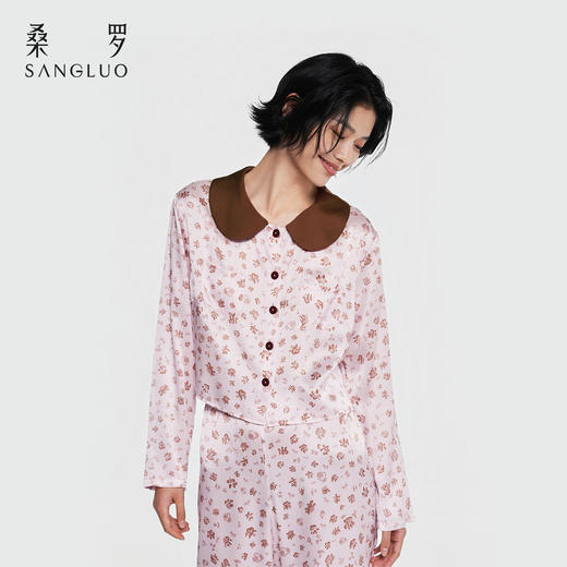 甜酷豹纹』桑罗真丝睡衣套装100%桑蚕丝女家居服可外穿2026新款 商品图3