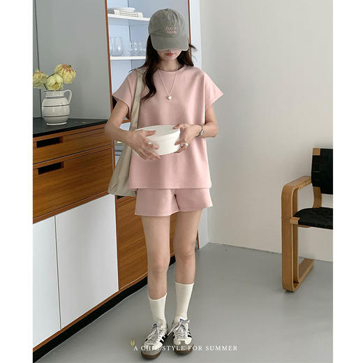 【HAODAGIRL 松弛度夏小飞袖套装】85-145斤可穿，三色可选，小飞袖设计挡拜拜肉，简约舒适， 亲肤透气，文艺百搭！ 商品图7