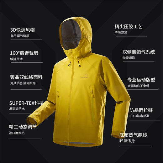 【黄金甲2.0】思凯乐户外硬壳冲锋衣女新款防风防水登山服外套男 商品图4