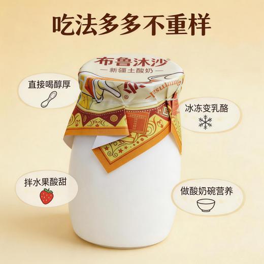 布鲁沐沙·新疆土酸奶 净含量180g*10瓶/件（含糖/无蔗糖） 商品图2