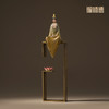 铜师傅《听莲》中式禅意观音菩萨办公室客厅装饰工艺品 桌面摆件 商品缩略图3