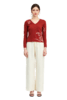 VIVIAN LIU薇薇安刘F2556301秋季女装新款v领提花修身毛衣 商品缩略图5