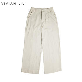 VIVIAN LIU薇薇安刘C2635002夏女装新款高腰直筒九分休闲裤