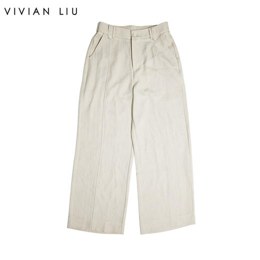 VIVIAN LIU薇薇安刘C2635002夏女装新款高腰直筒九分休闲裤 商品图0