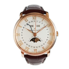 【95新】BLANCPAIN 宝珀6654-3642-55B自动机械机芯日期、星期、月份显示；月相40MM（男款）经典系列18K玫瑰金090526TJ17