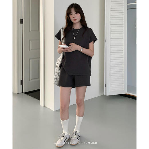 【HAODAGIRL 松弛度夏小飞袖套装】85-145斤可穿，三色可选，小飞袖设计挡拜拜肉，简约舒适， 亲肤透气，文艺百搭！ 商品图10