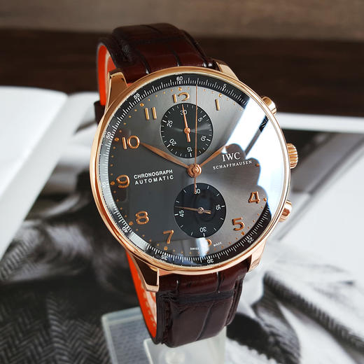 【95新】IWC 万国IW371482自动机械机芯计时41MM（男款）葡萄牙系列18K玫瑰金120526NJS09 商品图2