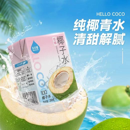 你好椰椰子水 天然不添加 清甜解腻 200ml*12瓶 商品图1