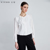 VIVIAN LIU薇薇安刘D2623010春女装新款领口蝴蝶结短款衬衫 商品缩略图0