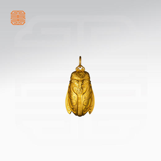 玺匠金铺《一鸣惊人》足金9999 黄金吊坠金蝉足金挂坠金榜题名挂件升职礼物 商品图2
