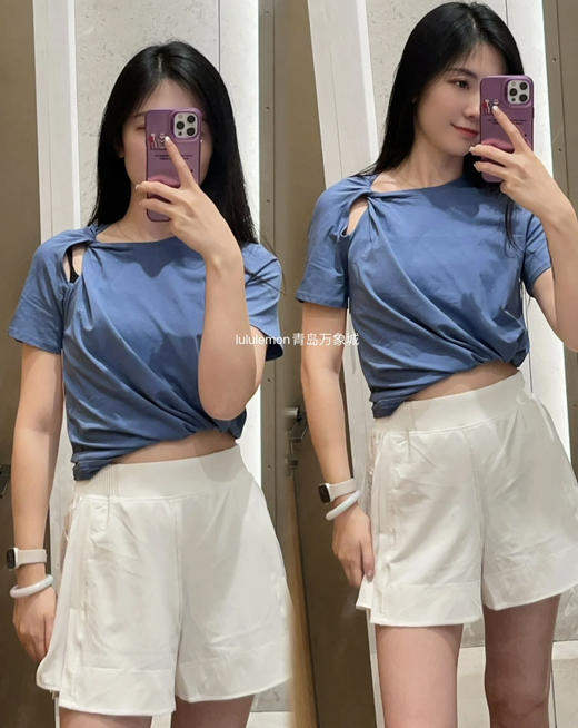 原单正品Lu家女士4寸高腰短裤运动裤051902 商品图13