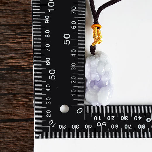 【天然正品】A货翡翠 天然细腻糯种紫罗兰貔貅造型翡翠吊坠项链 190526XY11 商品图2
