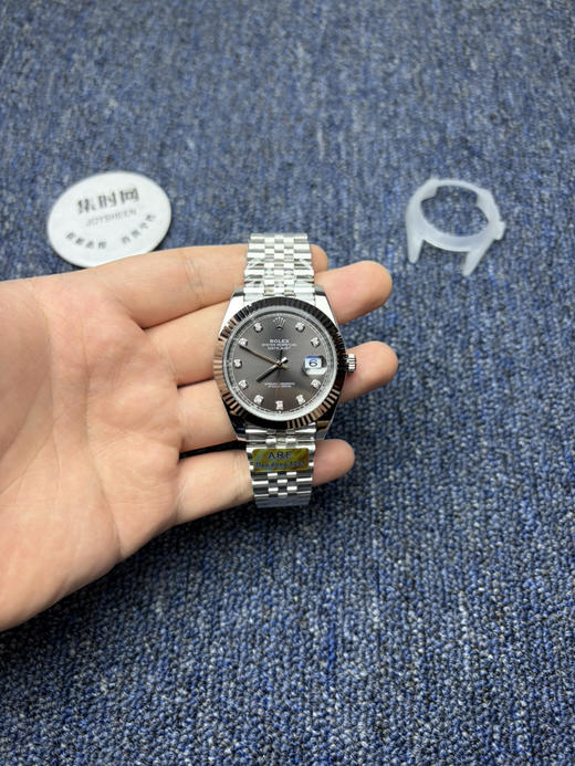 ARF劳力士日志型41mm 水泥灰 灰盘钻面 丹东3235机 五珠链 904L钢 男士腕表 寓意非常好：灰钻（会赚） 商品图0
