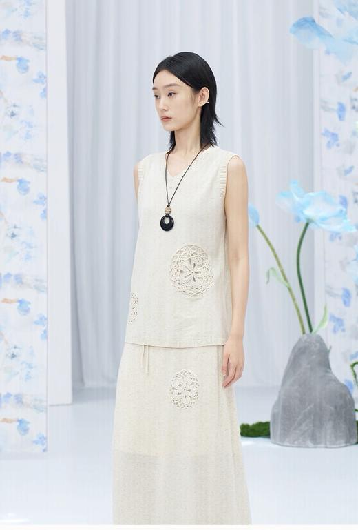 沈月同款 SELFWH*O天丝亚麻针织背心+半身裙套装 商品图11