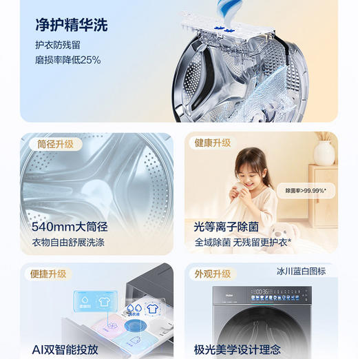海尔（Haier）洗衣机 XQG100-BSEG78H9U1 商品图1