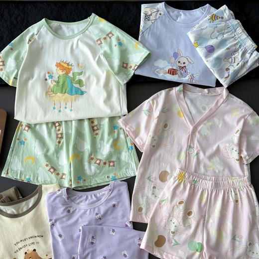 【29.9元夏季家居服套装】品牌尾货清仓福利🔥猫ren/欧di芬剪标儿童家居服 男女童短袖短裤空调裤 舒适睡衣 120-160码 商品图1
