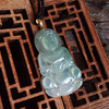 【天然正品】A货翡翠 AU750精品黄金镶天然细腻晴水冰种观音翡翠吊坠项链 050526NJS08 商品缩略图7